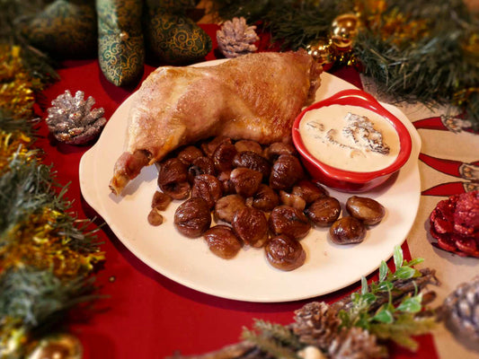 Chef Morel - Cuisse de dinde aux marrons et sa sauce aux morilles